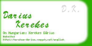 darius kerekes business card